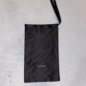 Gucci Black and Gold Logo Dust Bag